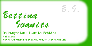 bettina ivanits business card